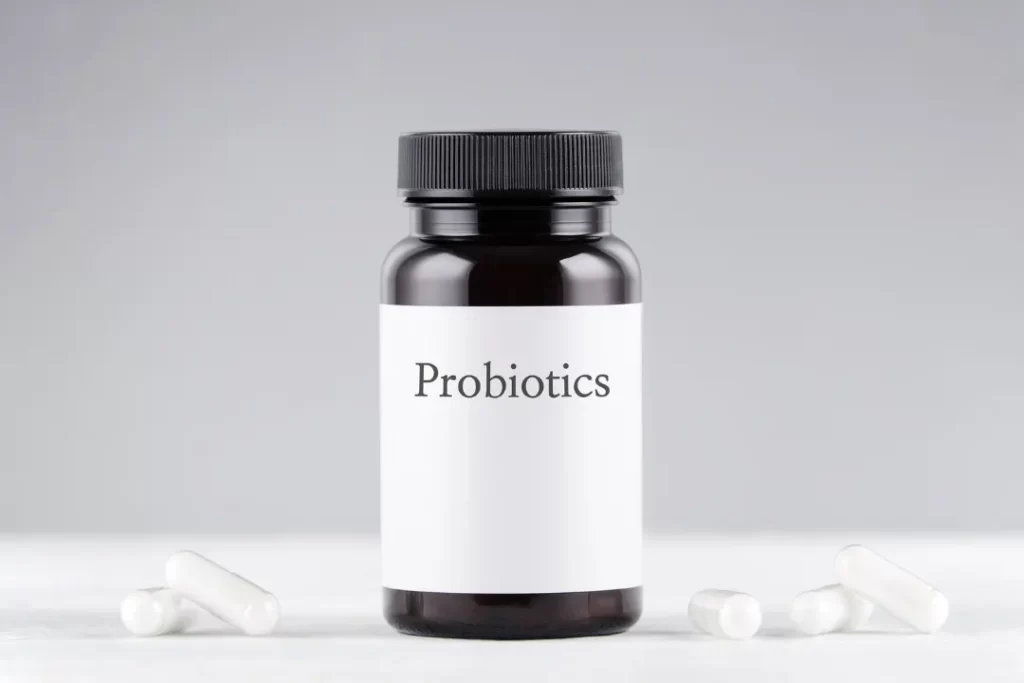 Probiotic supplements in good packaging.
