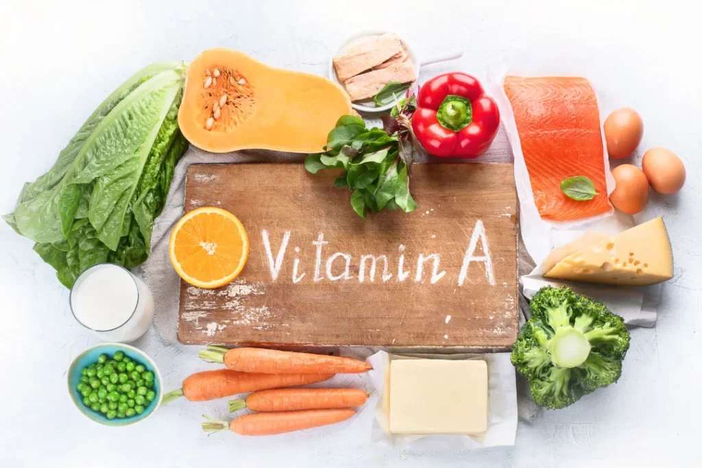 Food items used to fulfill vitamin A requirements.