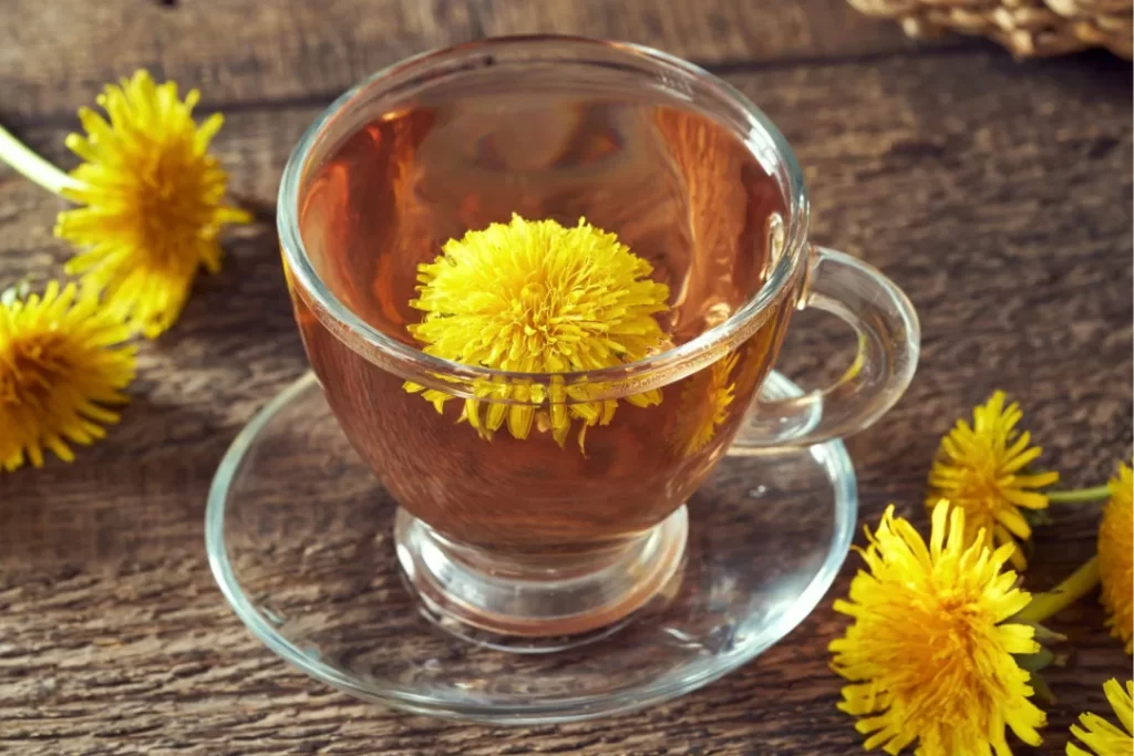 Dandelion tea helps to remove the tumors. 