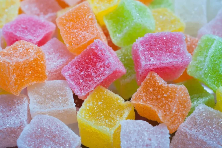 CBD gummies in different flavors and colors