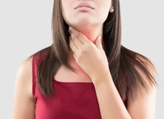 Best Adrenal And Thyroid Support Supplements A young girl is suffering from thyroid gland.