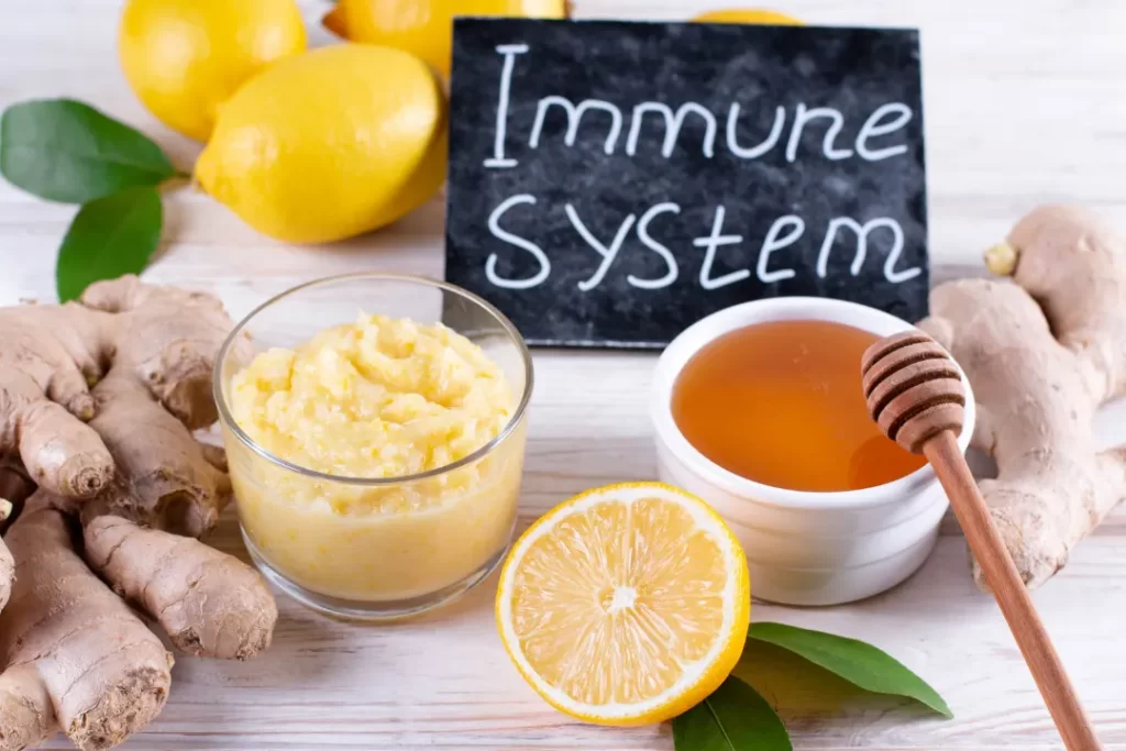 Honey, lemon, ginger help to maintain the immune system.