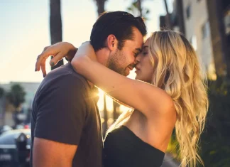 Olly’s Lovin Libido Pills vs Medicine Man Plant Co.’s The Libido Pill Man and woman kissing outdoor.