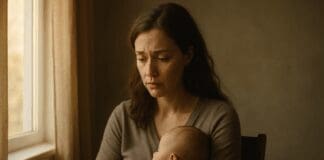 Breakthrough Insights on Zoloft for Postpartum Anxiety: What Every New Mom Should Know New mother cradling her baby near a softly lit window, reflecting on treatment options like Zoloft for postpartum anxiety