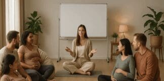 The Vital Truth About When to Take Birthing Classes: What Every Expectant Parent Should Know Diverse group of expectant parents attending a prenatal session, learning about when to take birthing classes in a calm, supportive setting.
